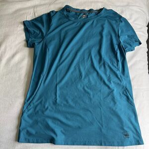 REI SOHO Women's Teal Short-Sleeve Polyester Hiking Outdoors‎ Shirt - Size M